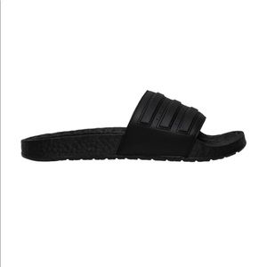 Men’s Black Adidas Adilette Boost Slides.